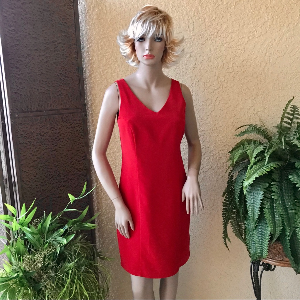 Moda Int Brand Red Sleeveless Dress